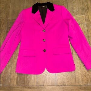 Ralph Lauren Fuchsia Blazer with Black Accents